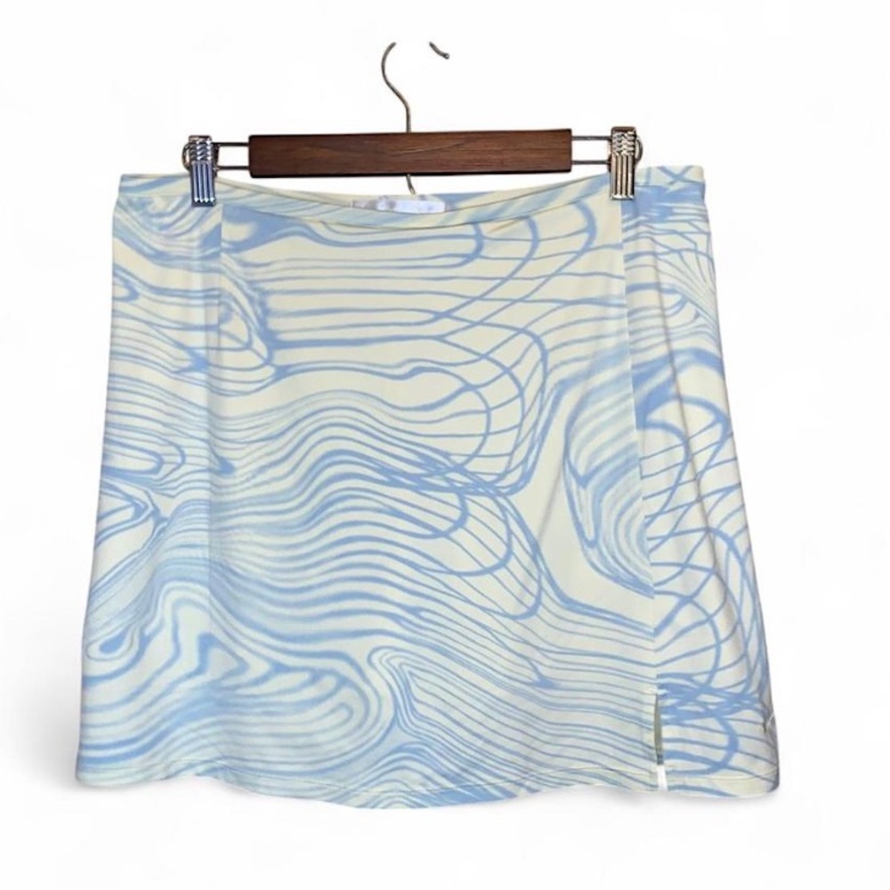 Nike Golf Dri-Fit Skort Yellow and Blue Marble Y2K Medium Women’s